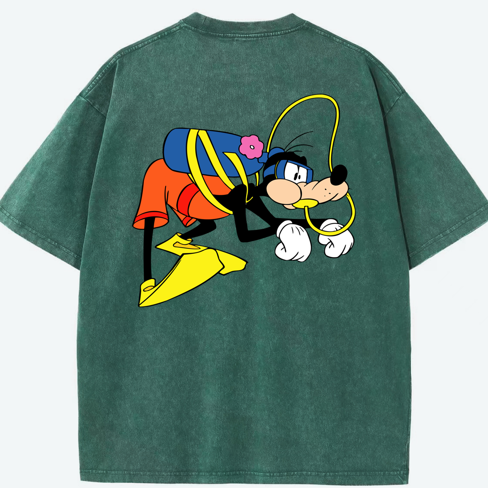 （画像用） ミッキーマウス Mickey Mouse 綿100% ヴィンテージ風 半袖Tシャツ（背面プリント）